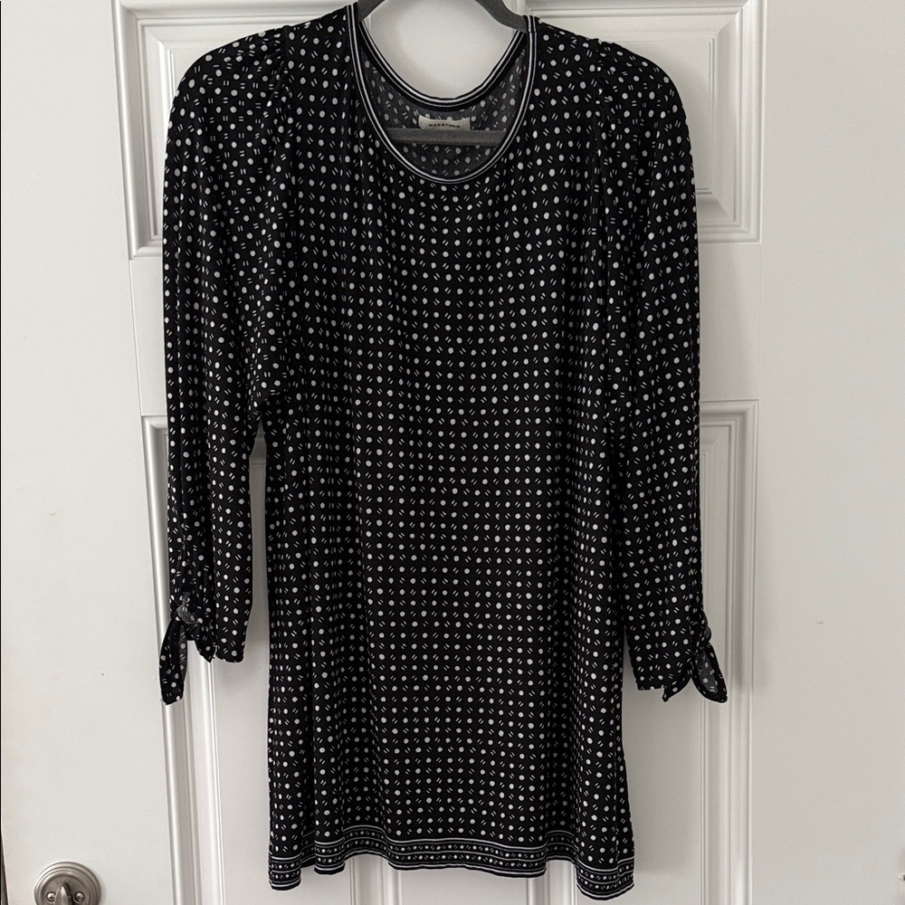 Elegant Black and White Polka Dot Top